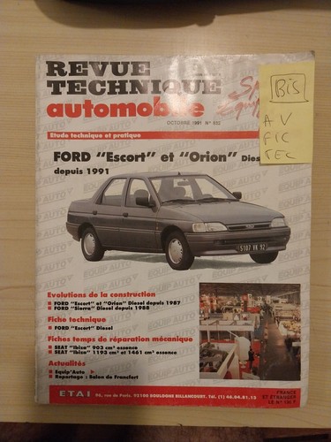 Revue technique ford escort - ford,