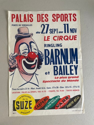 Affiche ancienne cirque - , 1963