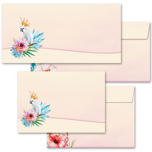 Enveloppes motifs cacatoès - à,
