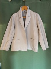 Max Mara veste courte/blazer femme Écrue/ beige/ poches- 1/3 soie- bon État-T 40