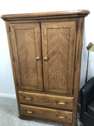 Solid oak armoire - solid,