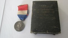 BELLE MEDAILLE EN ARGENT 1914 BOITE COMMERCE INDUSTRIE POSTES ET TELEGRAPHES