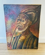 Tableau africain ancien signé TEZE