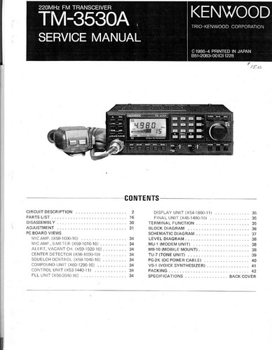 Manuel service pour kenwood - manuel,