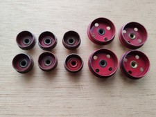 Meccano – 10 Roues à boudin 6 D19 mm 4 28 mm Rouge