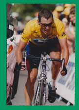 CYCLISME carte cycliste LANCE ARMSTRONG Maillot JAUNE Imprimé  Optique Sociale