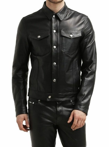 Veste cuir motard - coupe, slim