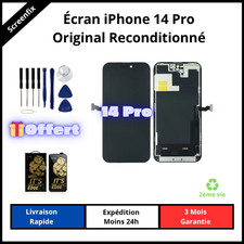 Écran iPhone 14 Pro reconditionné + kit de réparation + Verre trempé