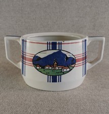 ORIGINAL BAS DE SUCRIER EN FAIENCE DE SARREGUEMINES RAMUNTCHO DECOR BASQUE