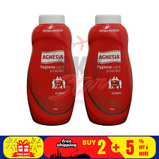 2 x AGNESIA Hygiene Care 100 g de poudre antibactérienne pour le corps absorb...