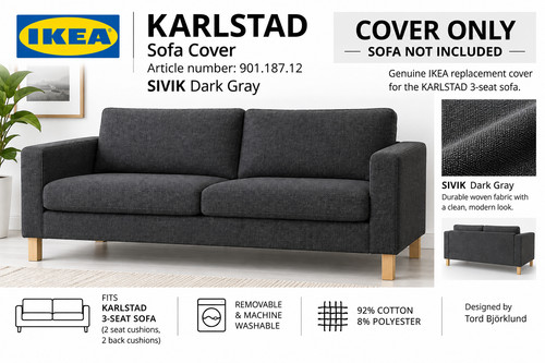 Original ikea karlstad - karlstad, 3-seat