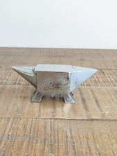 Ancienne Petite Enclume de Bijoutier- en Métal Chromé Vintage L10cm 359 Grammes 