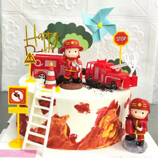 Décoration de gâteau pompier