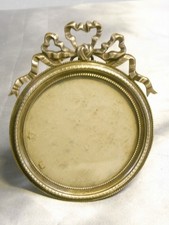 ?? ANCIEN CADRE ROND BRONZE PORTE PHOTO A POSER MINIATURE PORTRAIT LOUIS XV