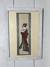 Ancienne, Estampe Japonaise, Geisha