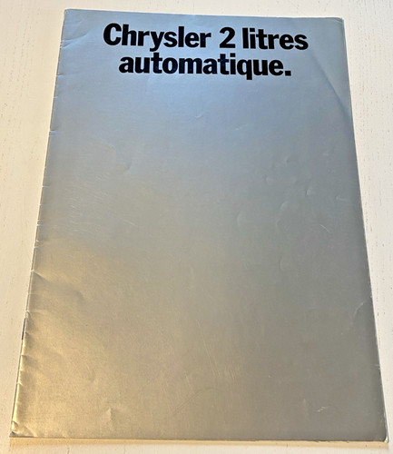 Brochure vente chrysler - de,