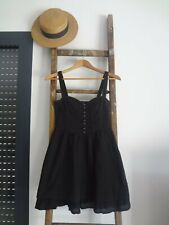 PIMKIE 36 ROBE BUSTIER JUPE TUNIQUE TOP CHEMISE BLOUSE LONG NOIR VESTE BOHEME +