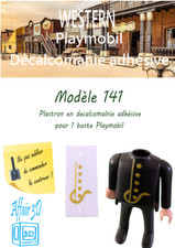 Custom Playmobil Décalcomanie adhésive - Plastron Western - 1900 - train N 141