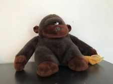 peluche gorille singe 40 cm manque un œil vintage 80s PORT OFFERT