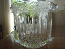 Vintage seau a glace en verre Riccadonna or année 60