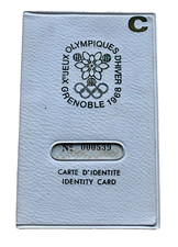 CARTE d'Identité OLYMPIQUE des JEUX de 1968 à GRENOBLE JO 68