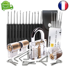 Kit de Crochetage 30 Pièces - 3 Cadenas d'Entraînement Transparents Neuf FR