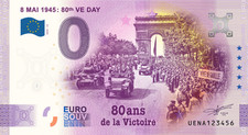 Billet Souvenir France 8 Mai 1945 - 80 Ans Victoire