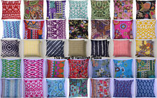 Indien Kantha Coussin Housse Coton Décorative Oreiller Jeté Étui Décor Boho