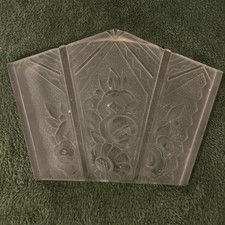 PLAQUE VERRE APPLIQUE ART DECO