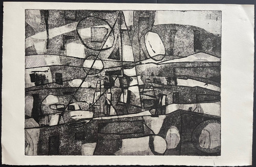 Art abstrait 1976 gravure