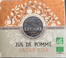 Etiquette de jus de pomme basque