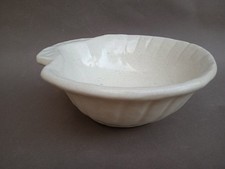 Coupe bol vide poche forme coquille coquillage vintage blanc craquelé
