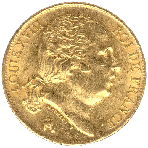 Louis xviii francs - xviii-20,