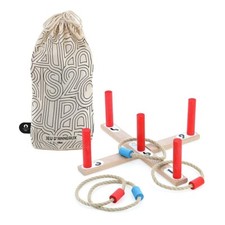 Jeu d'anneaux en bois massif