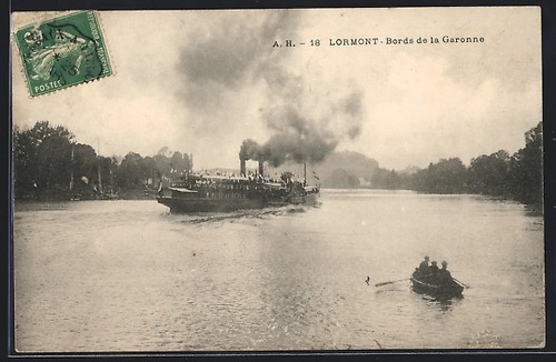 Cpa lormont bateau - cpa, lormont,