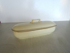 ancien porte savon service de Toilette - Creil et Montereau? crème et liseret or