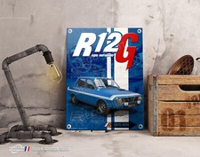 Plaque métal déco 30x20cm Renault R12 Gordini, rallye, collection