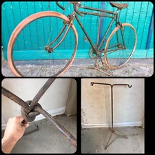 PORTE VELO ANCIEN GARAGE FER FORGE 1920 EROICA BICI NO CYCLES PEUGEOT