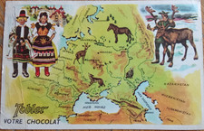 carte chromos chocolat  Tobler le tour du monde de Toby 2 Europe orientale