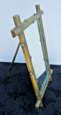 Miroir cadre bronze façon bambou d'époque 20ème
