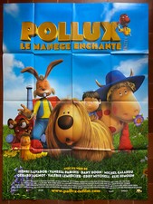 Affiche POLLUX LE MANEGE ENCHANTE dessin animé enfant chien lapin   120x160cm
