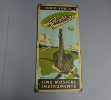 PLAQUE TOLE PUBLICITAIRE SERIGRAPHIEE FENDER GUITARE INSTRUMENT DE MUSIQUE