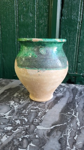 Ancien pot graisse terre - graisse, en