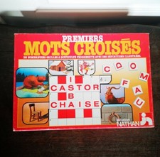 /Vintage 1981 Jeu de Société PREMIERS MOTS CROISÉS Initiation Nathan 8/12 ans