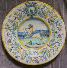 3183* grand plat majolica, deruta , urbino , castel-durante 17/18 eme  45 cm