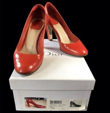 Vintage Paire d'escarpins  Dior Rouge vernis  T 39,5