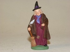 VINTAGE ANCIEN SANTON DE PROVENCE TERRE CUITE ESCOFFIER 7 CM LA SORCIERE  TBE