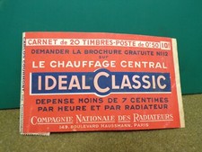 Carnet Timbres Publicitaire Paix 50 centime rouge Bledine Petrole hahn