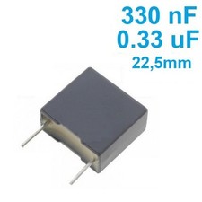 5 CONDENSATEURS ANTI PARASITE MKP X2 220-230V 0,33µF 330nF  15mm