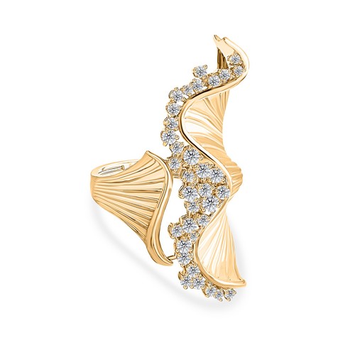 Bague jonc pavé - pavé, 18k